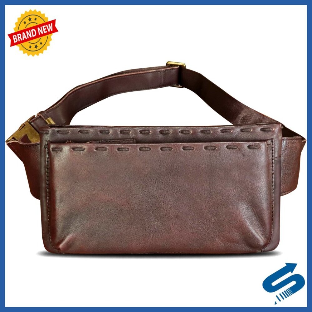 Genuine Leather Fanny Pack Sling Bag Crossbody Waist Bag Unisex
